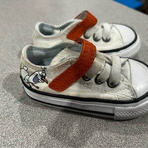 Converse Kids White and Orange Character Sneakers